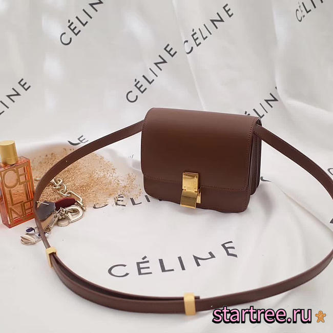 CohotBag celine leather classic box shoulder bag brown - 1