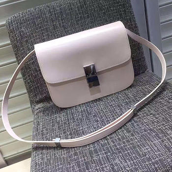 Celine Leather Classic Silver White - 24cm x 18cm x 6cm 