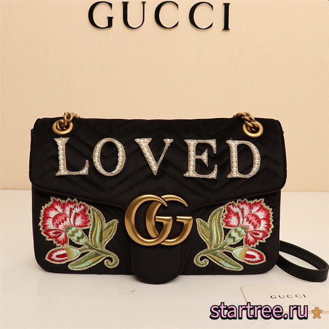 Gucci GG Cortex Marmont Love - 31x19x7cm  - 1
