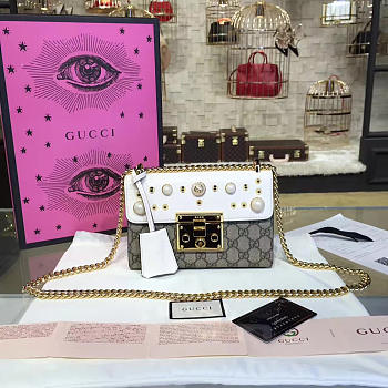 gucci gg leather padlock studded CohotBag 2387