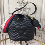 Gucci GG Marmont Bucket Black - 20cm x 14cm x 22cm - 4