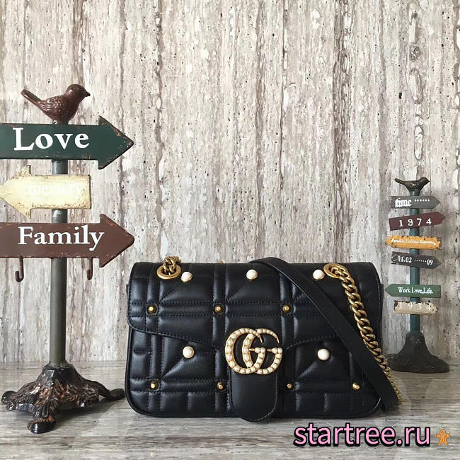 gucci marmont bag black 2645 - 1