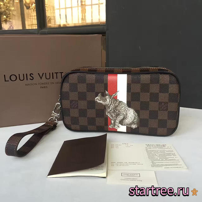  louis vuitton pochette CohotBag  volga damier ebene red&white - 1