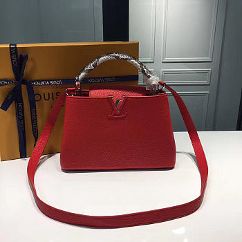 Louis Vuitton Scarlet Taurillon Capucines Mini, myGemma, SG