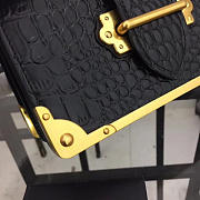 CohotBag prada black crocodile and leather cahier shoulder bag 1ba045 - 3