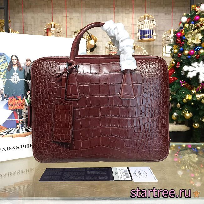 Prada leather briefcase 4206 - 1