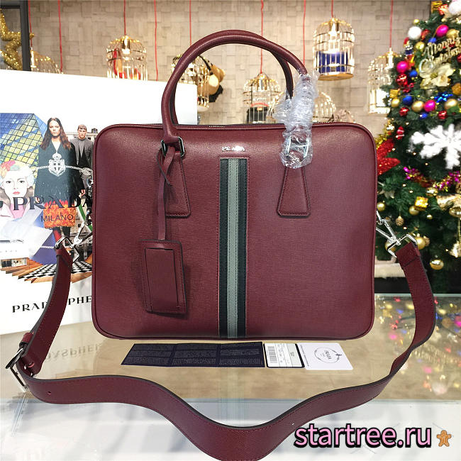 Prada leather briefcase 4217 - 1