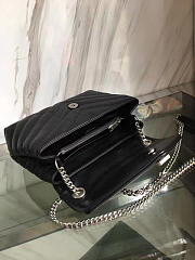 YSL Small Loulou Bag In Black with Silver Hardware-  23cm  - 3