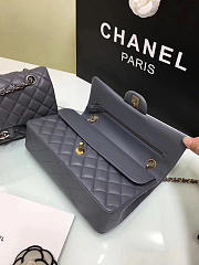 Chanel Lambskin Leather Flap Bag Gold/Silver Grey 25cm - 6