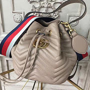 Gucci GG Marmont Gray Bucket -  20cm x 14cm x 22cm - 4