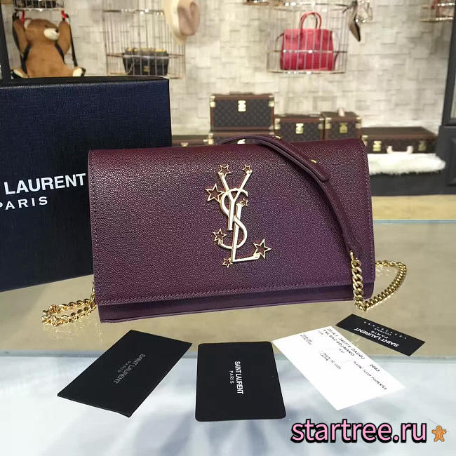 ysl monogram kate grain de poudre embossed leather CohotBag 4762 - 1