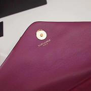 YSL Loulou Monogram Quilted Velvet Rose Red- 23cm - 4