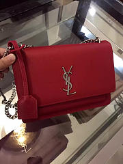 YSL Medium Sunset Bag Grained Leather - 22cm x 16cm x 8cm - 1