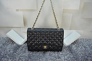 Chanel Caviar Leather Flap Bag With Gold/Silver Hardware Black 33cm - 3
