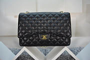 Chanel Caviar Leather Flap Bag With Gold/Silver Hardware Black 33cm - 2