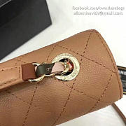 Chanel Grained Calfskin Flap Bag With Top Handle Khaki- A93633 - 25x19x7cm - 6