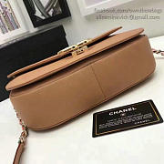 Chanel Grained Calfskin Flap Bag With Top Handle Khaki- A93633 - 25x19x7cm - 4