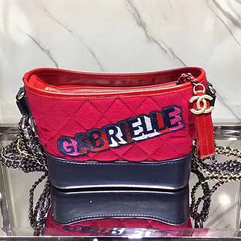 chanel's gabrielle small hobo bag red & navy blue CohotBag a91810 vs02172
