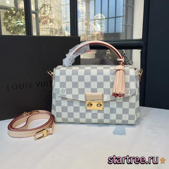 CohotBag louis vuitton croisette damier azur canvas gray - 1