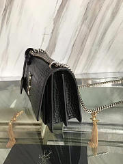 YSL Medium Sunset Bag In Shiny Crocodile-Embossed Leather -22cm x 16cm x 8cm - 5