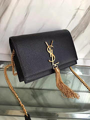 YSL Monogram Kate Gold Tassel In Grain - 19cm x 12.5cm x 3.5cm - 1