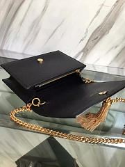 YSL Monogram Kate Gold Tassel In Grain - 19cm x 12.5cm x 3.5cm - 3