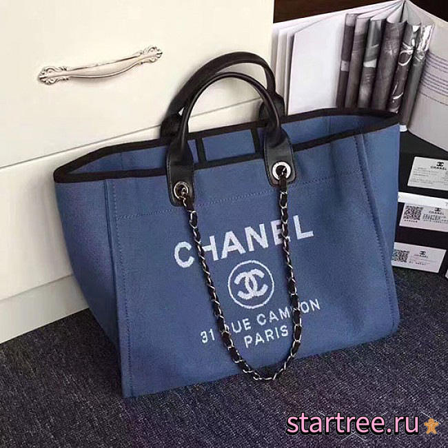 Chanel  Shopping Bag Blue - A68046 - 38cm - 1