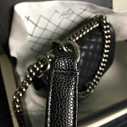 Chanel Small Quilted Caviar Boy Bag Black Silver A13043 - 2