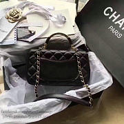 Chanel Caviar Quilted Lambskin Flap Bag With Top Handle Black- A93752 - 25x14.5x8cm - 6