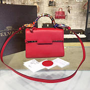 DELVAUX | calfskin mini tempete satchel red 1460 - 1