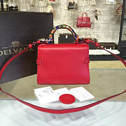 DELVAUX | calfskin mini tempete satchel red 1460 - 5