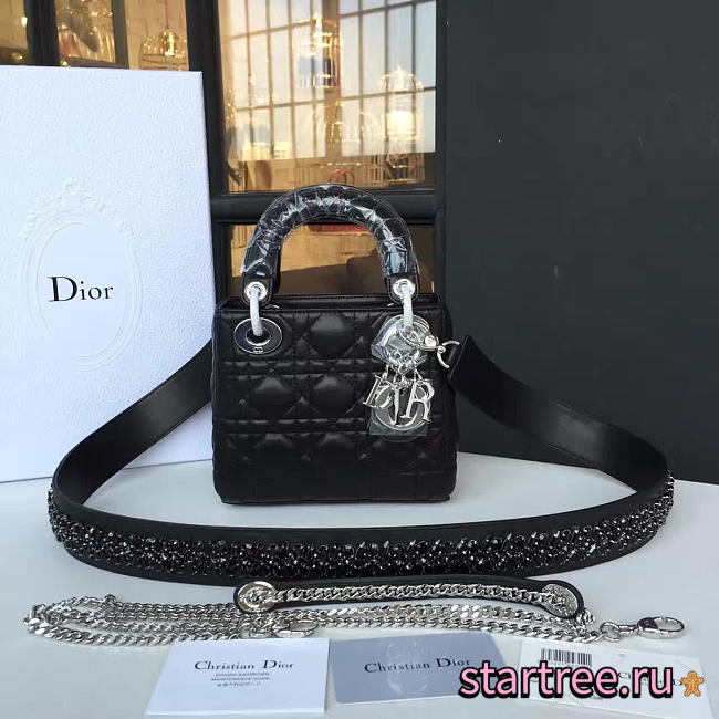 Dior Lady Mini Black - 17cm x 7.5cm x 15cm - 1