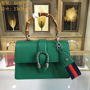 Gucci dionysus medium top handle bag rose green leather CohotBag  - 1