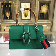 Gucci dionysus medium top handle bag rose green leather CohotBag  - 2