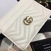 Gucci GG White Leather Card Holder -10x7cm - 3