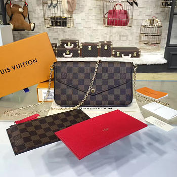 Louis Vuitton | Pochette Felicie Damier Ebene - 21cm x 12cm x 3cm