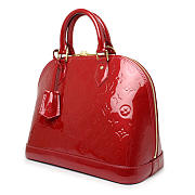 Louis Vuitton Alma PM Monogram Vernis Red- M90169 - 32x24x15cm - 3