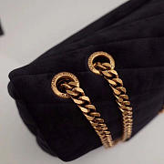 YSL Loulou Monogram Quilted Velvet Shoulder Black Bag -  30x20x10cm - 4