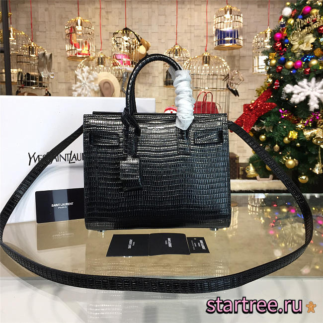 ysl sac de jour nano crocodile embossed shiny leather CohotBag 4922 - 1