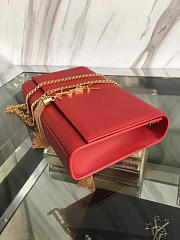 YSL Medium Kate Bag With Leather Tassel Red - 24cm x 14cm x 4.5cm - 5