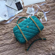 chanel bowling bag jersey & gold-tone metal CohotBag a69924 green - 1