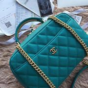 chanel bowling bag jersey & gold-tone metal CohotBag a69924 green - 6