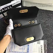 Chanel Lambskin And Calfskin Flap Bag Black- A91836 - 21x12.5x7cm - 3