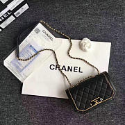 Chanel Lambskin And Calfskin Flap Bag Black- A91836 - 21x12.5x7cm - 6