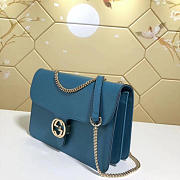 gucci gg flap shoulder bag on chain sapphire blue CohotBag 510303 - 6