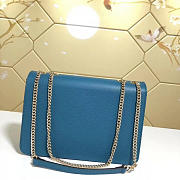 gucci gg flap shoulder bag on chain sapphire blue CohotBag 510303 - 4