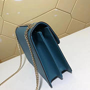 gucci gg flap shoulder bag on chain sapphire blue CohotBag 510303 - 3