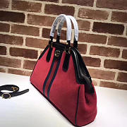 gucci re(belle) suede medium top handle bag ‎516459 red CohotBag 2018 - 5