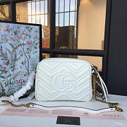 Gucci GG Cortex Marmont White - 27cm x 24cmx 8cm - 4