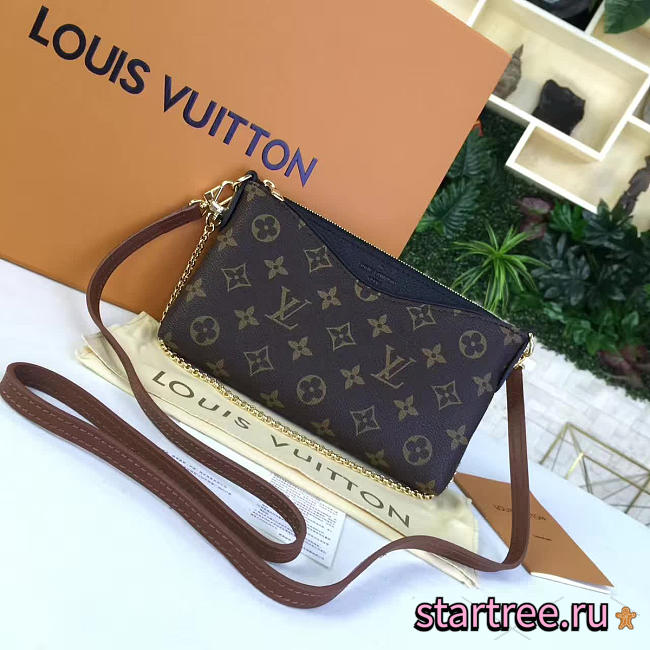 Louis Vuitton Monogram Canvas Pallas Clutch Noir- M41639 - 23cm x 5cm x 13cm - 1